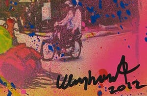 Peter Klashorst - Gemengde techniek op papier, Wuppy kopen? Bied vanaf 100!