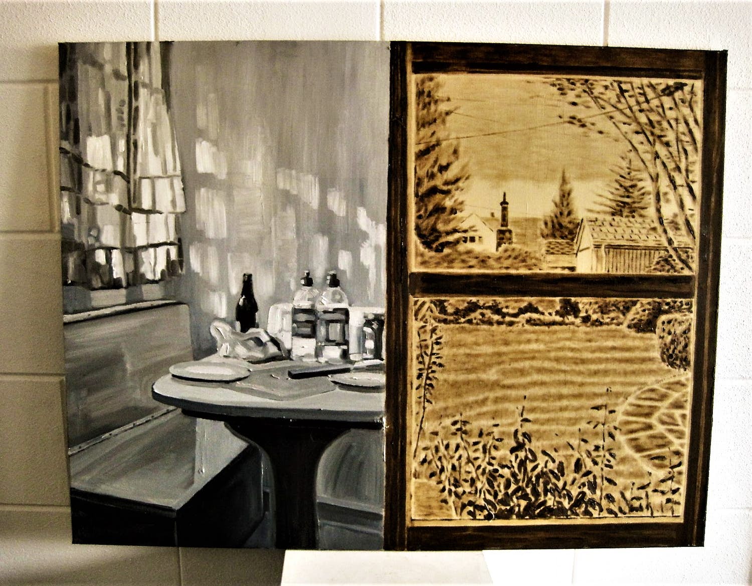 Hein Vandervoort - (GROOT!) Olieverf - 2003 - "Safe Neighborhood" - Link galery kopen? Bied vanaf 648!