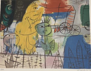 Corneille - Grote Cobra-litho - "La Rue" 1949 kopen? Bied vanaf 250!