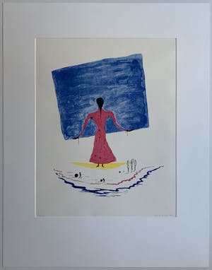 Henk Visch - kleurenlitho - zonder titel - 1994 (Incl passe-partout) kopen? Bied vanaf 125!