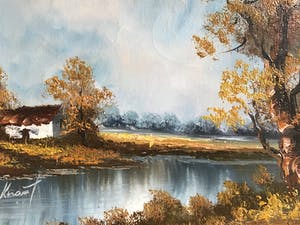 Henner Knauf - Bomen aan de waterkant. kopen? Bied vanaf 1!