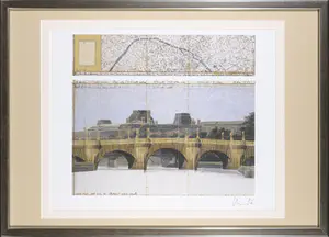 Christo - Gesigneerd, The Pont Neuf Wrapped met stofmonster - Ingelijst + Gesigneerd boek! kopen? Bied vanaf 750!