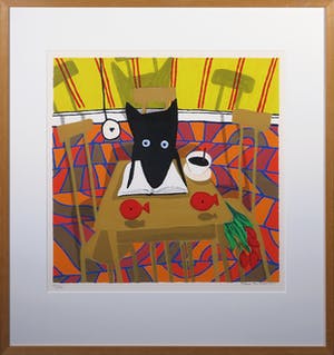 Peter Bastiaanssen - Zeefdruk, Zonder titel 3 - Ingelijst kopen? Bied vanaf 80!