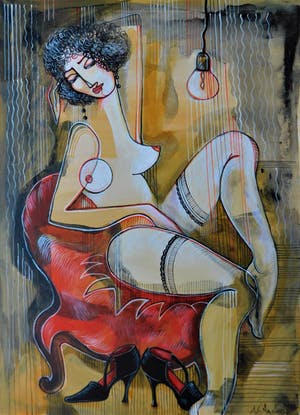 Natia Antadze - "Frau und Schwarze Schuhe" kopen? Bied vanaf 130!