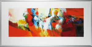 Peter Meijer - Zeefdruk, Ontmoeting met Annucia - Ingelijst (groot) verkocht voor € 60!