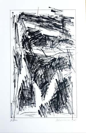 Jan Schoonhoven - Jan Schoonhoven 1914-1994 originele handgesigneerde,genummerde litho uit 1987 verkocht voor € 250!