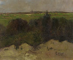 Jan Hooimeijer - Olieverf op doek, Vergezicht vanaf Duinrel - Ingelijst kopen? Bied vanaf 150!