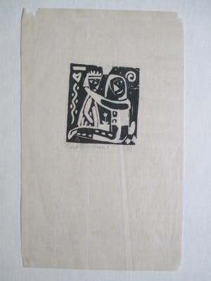 Bert Bouman - Houtsnede kopen? Bied vanaf 15!