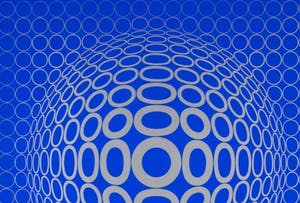 Victor Vasarely - 'Tuz' Composition en bleu kopen? Bied vanaf 625!