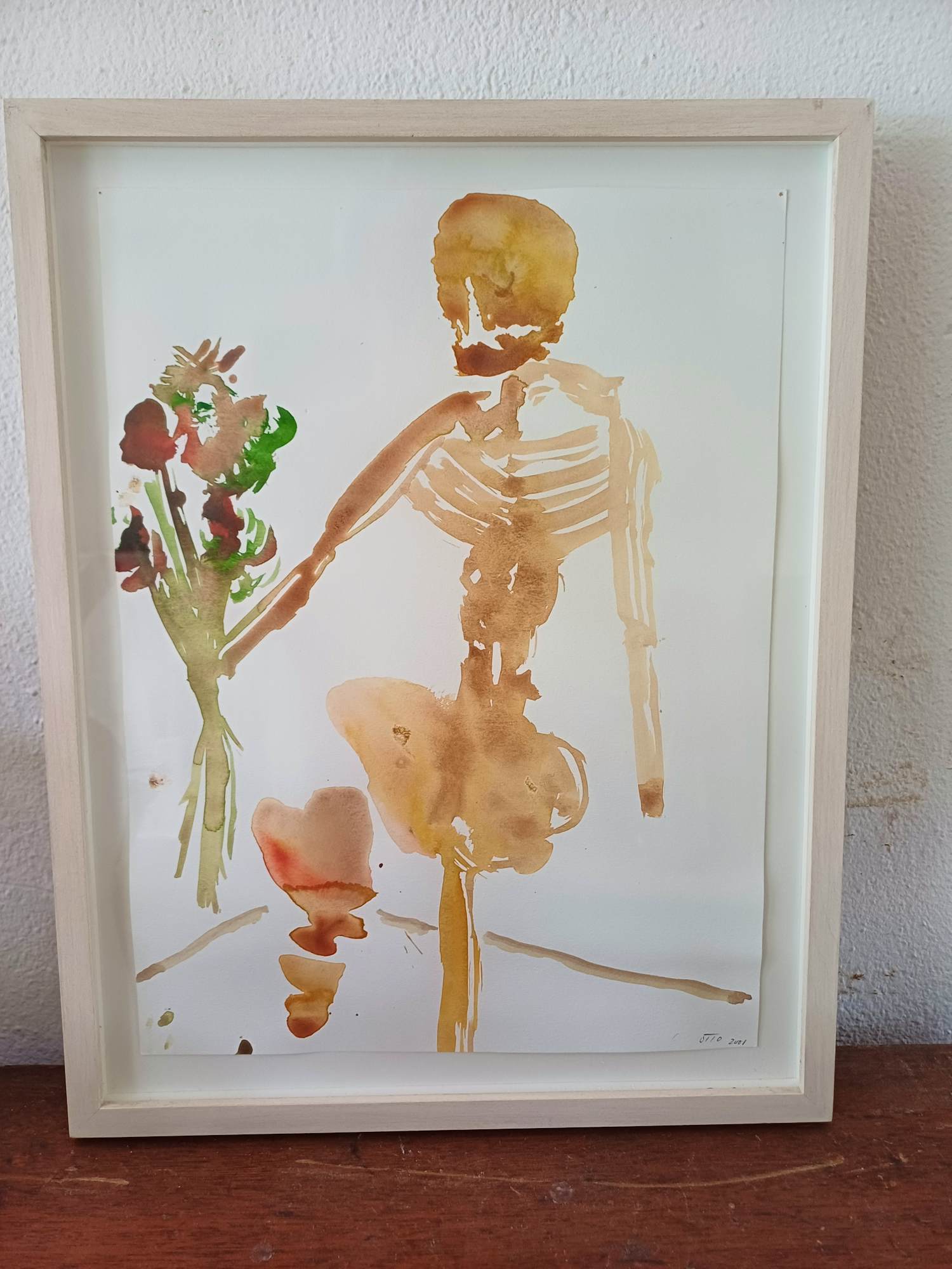 Peter Otto - Skelet met bloemen kopen? Bied vanaf 30!