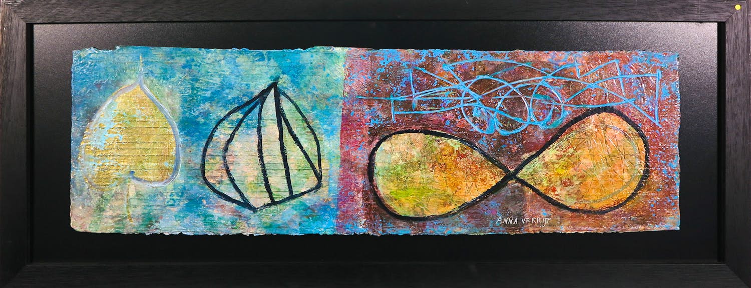 Anna Verrijt - Zeefdruk, Summer Times IV - Ingelijst verkocht voor € 50!