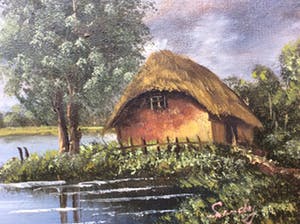 Niet of onleesbaar gesigneerd - Boerderij aan ven kopen? Bied vanaf 10!