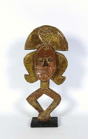 Kota - Reliekbeeld van hout en koper verkocht voor € 1!