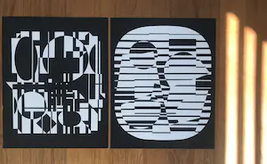 Victor Vasarely - 2 offset lithos - ANADYR en ZETA - 1973 kopen? Bied vanaf 50!