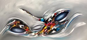 Gena - Abstract Blue kopen? Bied vanaf 1!