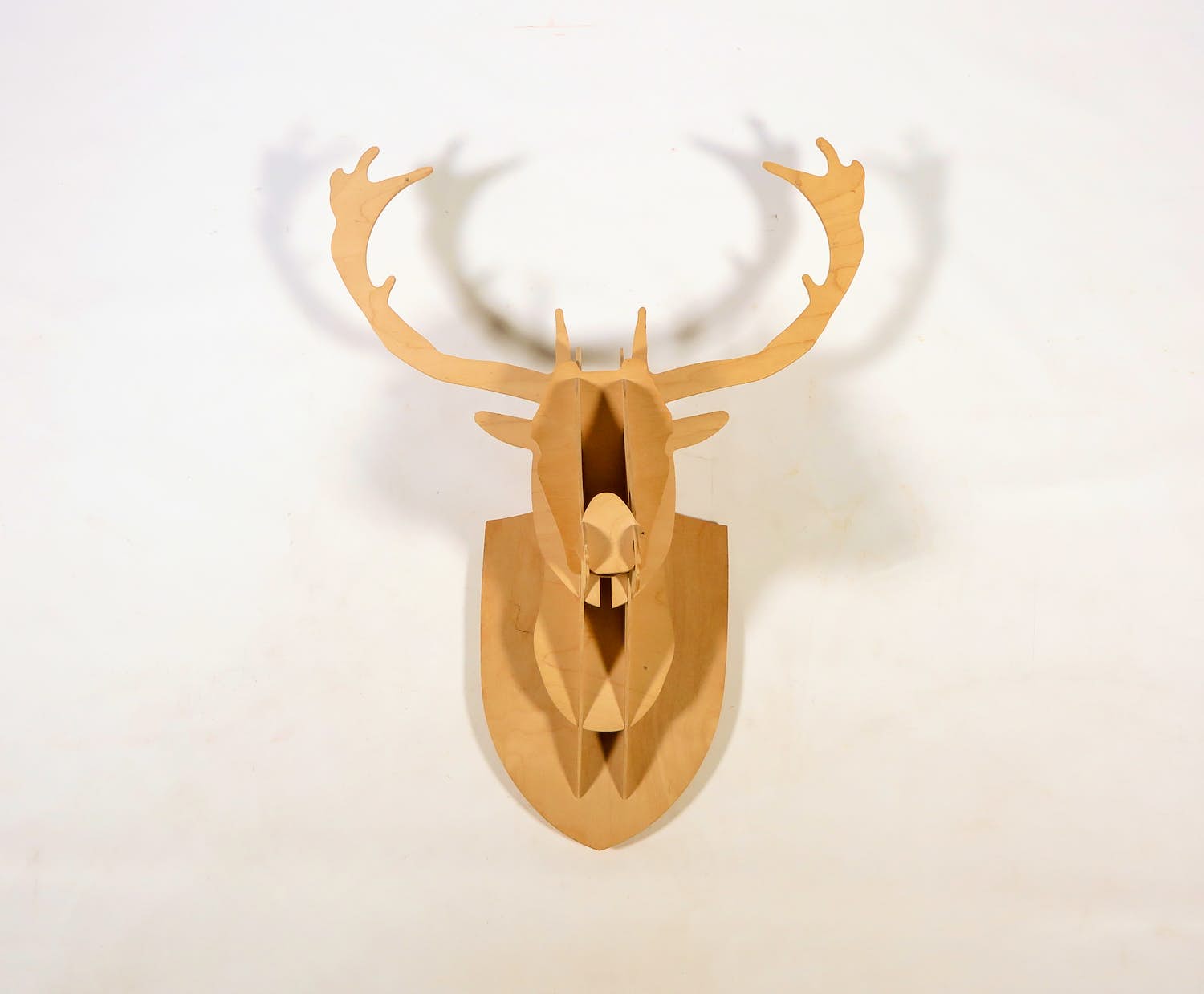 Niet of onleesbaar gesigneerd - Driedimensionaal houten hertenhoofd kopen? Bied vanaf 1!