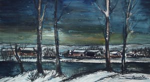 Jacques Mels - Aquarel: landschap kopen? Bied vanaf 55!