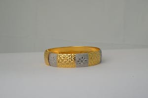 2290 - Elegante 18 karaats gouden Bicolor unisex armband - hollands keur kopen? Bied vanaf 500!