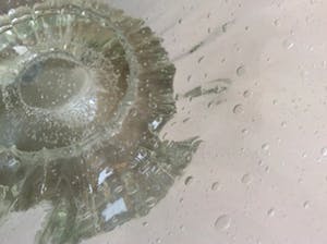Barovier & Toso - gewelfde glazen schaal met luchtbellen - hoge voet kopen? Bied vanaf 50!