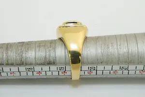 17 - Vintage 18krt geelgouden heren carré of cluster ring met 0.75ct diamant kopen? Bied vanaf 750!