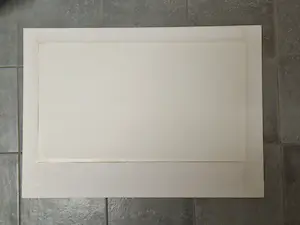 Margriet Wehrmeijer - Grote gouache op karton "Kustgezicht" gesigneerd - in passe partout kopen? Bied vanaf 40!