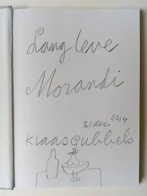 Giorgio Morandi - Boek met gesigneerde tekening van Klaas Gubbels uit 2014. kopen? Bied vanaf 200!