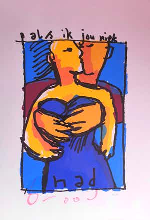 Herman Brood - Als ik jou niet had - gesigneerd - 350 ex - ingelijst verkocht voor € 275!