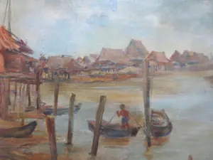 Max Fleischer - Indonesie Java Vissersdorp 1898 kaufen? Bieten Sie von 250!