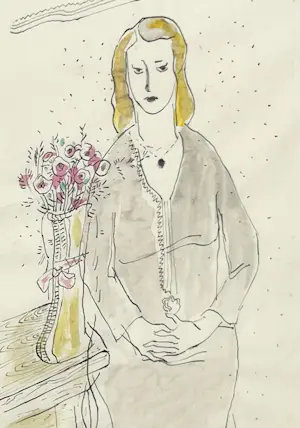 Corneille - Portret met bloemenboeket, 1945 kopen? Bied vanaf 1850!