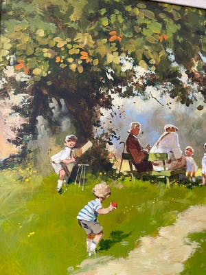 John Haskins - Cricket op een zomerse dag, groot formaat kopen? Bied vanaf 500!