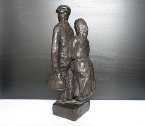 Brons (Onbekend) - "op stap" brons 7 kg! kopen? Bied vanaf 150!