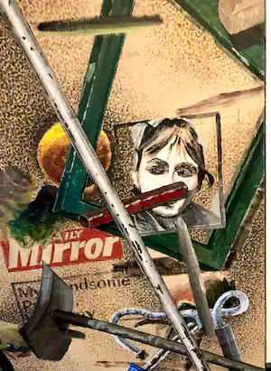 Urs Pfannenmuller - Platini le Magnifique - groot werk op canvas verkauft für € 380!