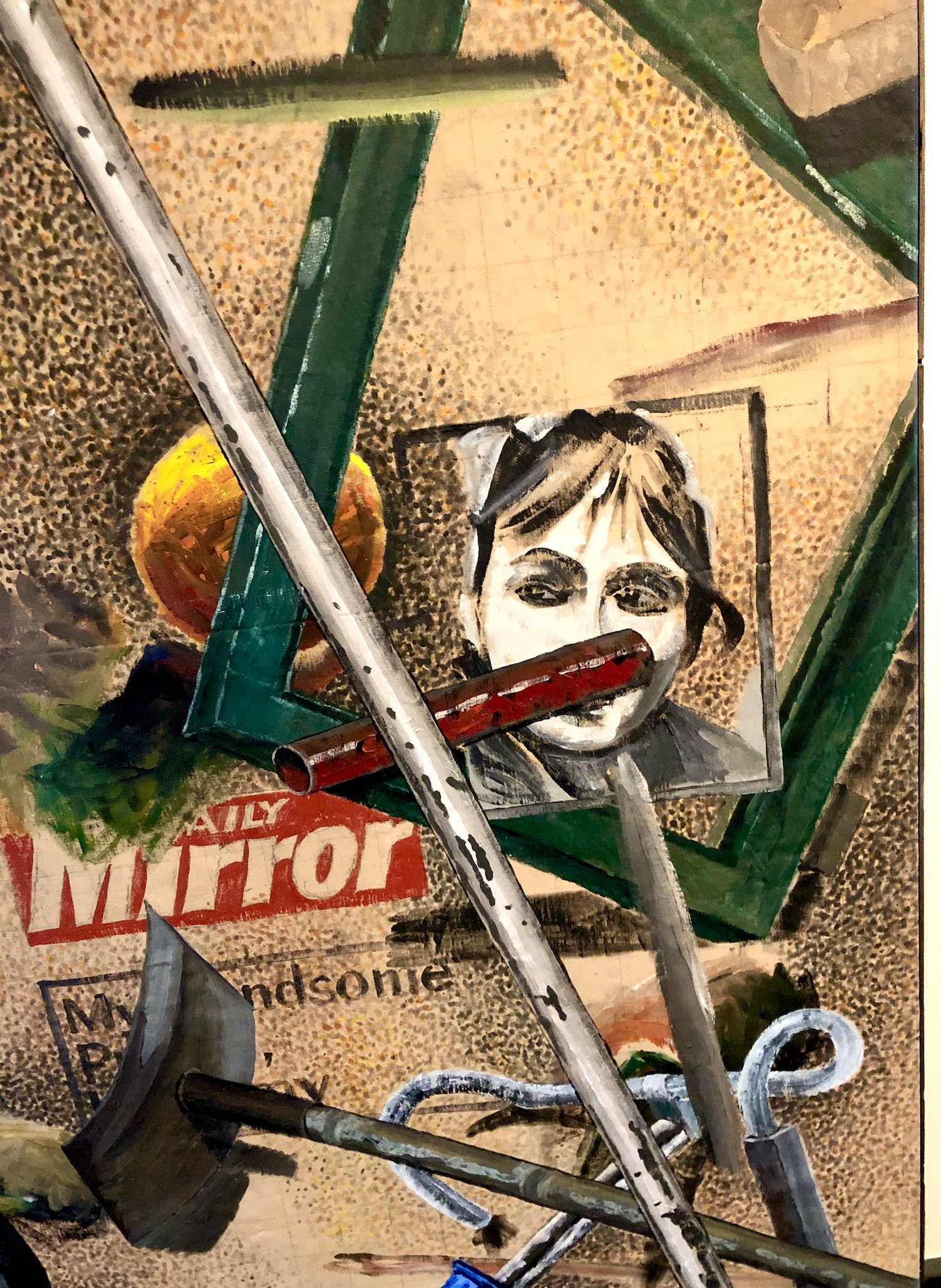 Urs Pfannenmuller - Platini le Magnifique - groot werk op canvas verkocht voor € 380!