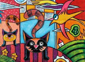 Michiel Molenaar - Zeefdruk, Zonder titel verkocht voor € 35!