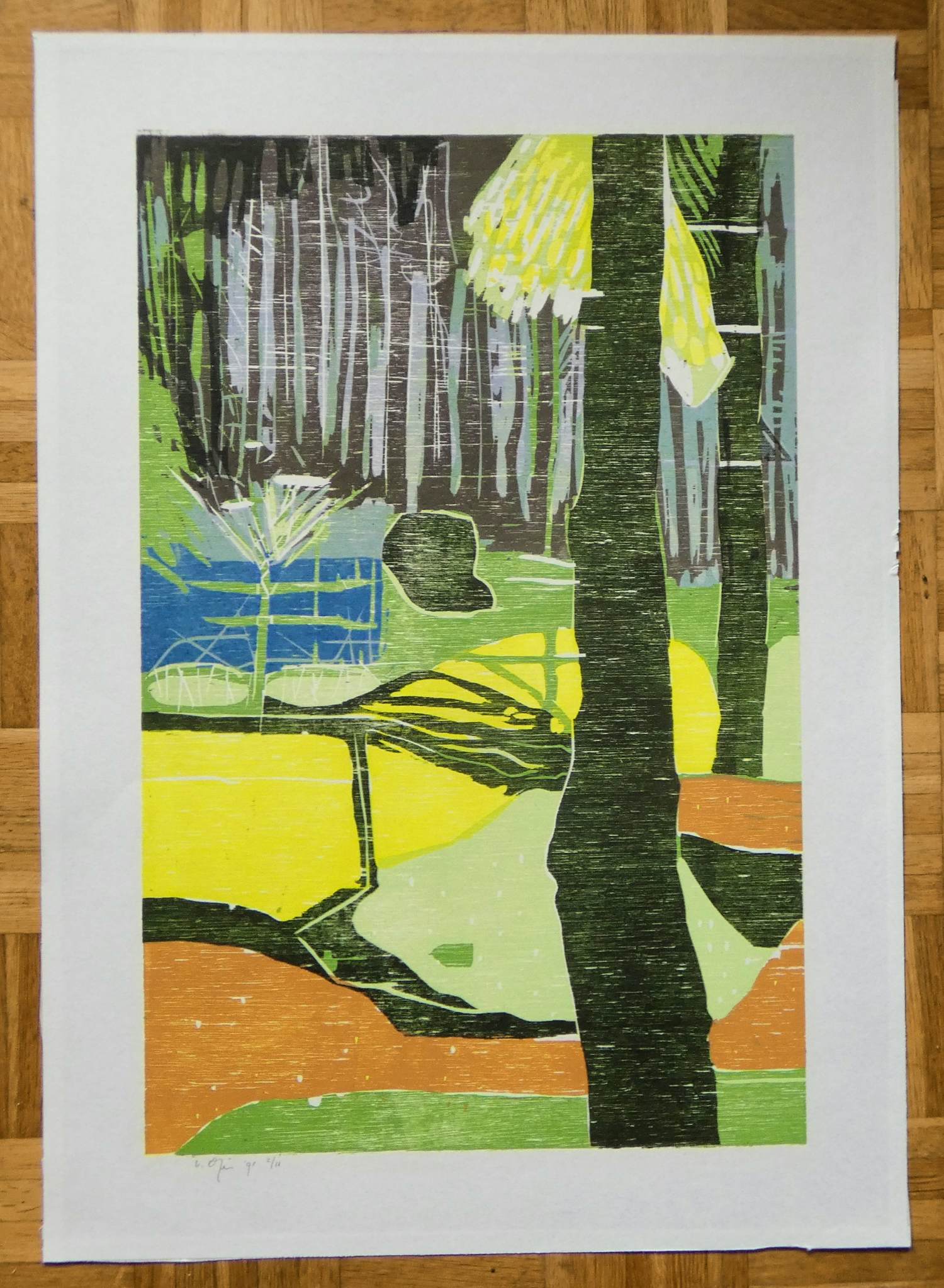 Vincent van Ojen - "Bos met tegenlicht" verkocht voor € 75!