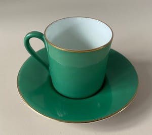 Niet of onleesbaar gesigneerd - Gebr. Schönau Hüttensteinach - Acht Art Deco Mokka kop- en schotels kopen? Bied vanaf 1!