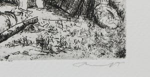 Fred Bervoets - Ets, De Waslijn - Ingelijst kopen? Bied vanaf 1!