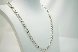 53 - 1e gehalte zilveren figarocollier kopen? Bied vanaf 150!