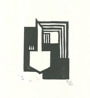 Thilo Maatsch - Handgesigneerde houtsnede: Geometrische Compositie kopen? Bied vanaf 25!