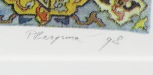 Patrick Bergsma - Zeefdruk, Bartje - Ingelijst kopen? Bied vanaf 1!