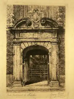 Hendrik Seegers - (Georg Keens) Oude kerkpoort te Haarlem verkauft für € 41!