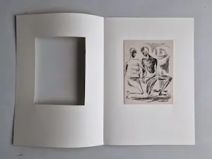 Buy Leo Schatz - Originele jaren 60 oost-indische inkt tekening "man en vrouw" gesigneerd? Bid from 48!