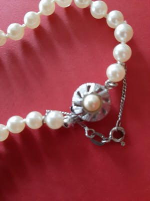 Curiosa - 50 mm echte parels met zilveren sluiting - Collier kopen? Bied vanaf 1!