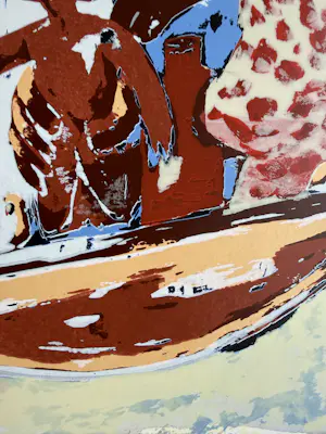 John Lie a Fo - handgesigneerde kleurenzeefdruk | 'Kabra Kapa' | 1988 kopen? Bied vanaf 60!