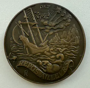 Buy Han Wezelaar - bronzen penning | 'Philips van Marnix van St. Aldegonde' | 1940 (PENNINGKUNST)? Bid from 100!