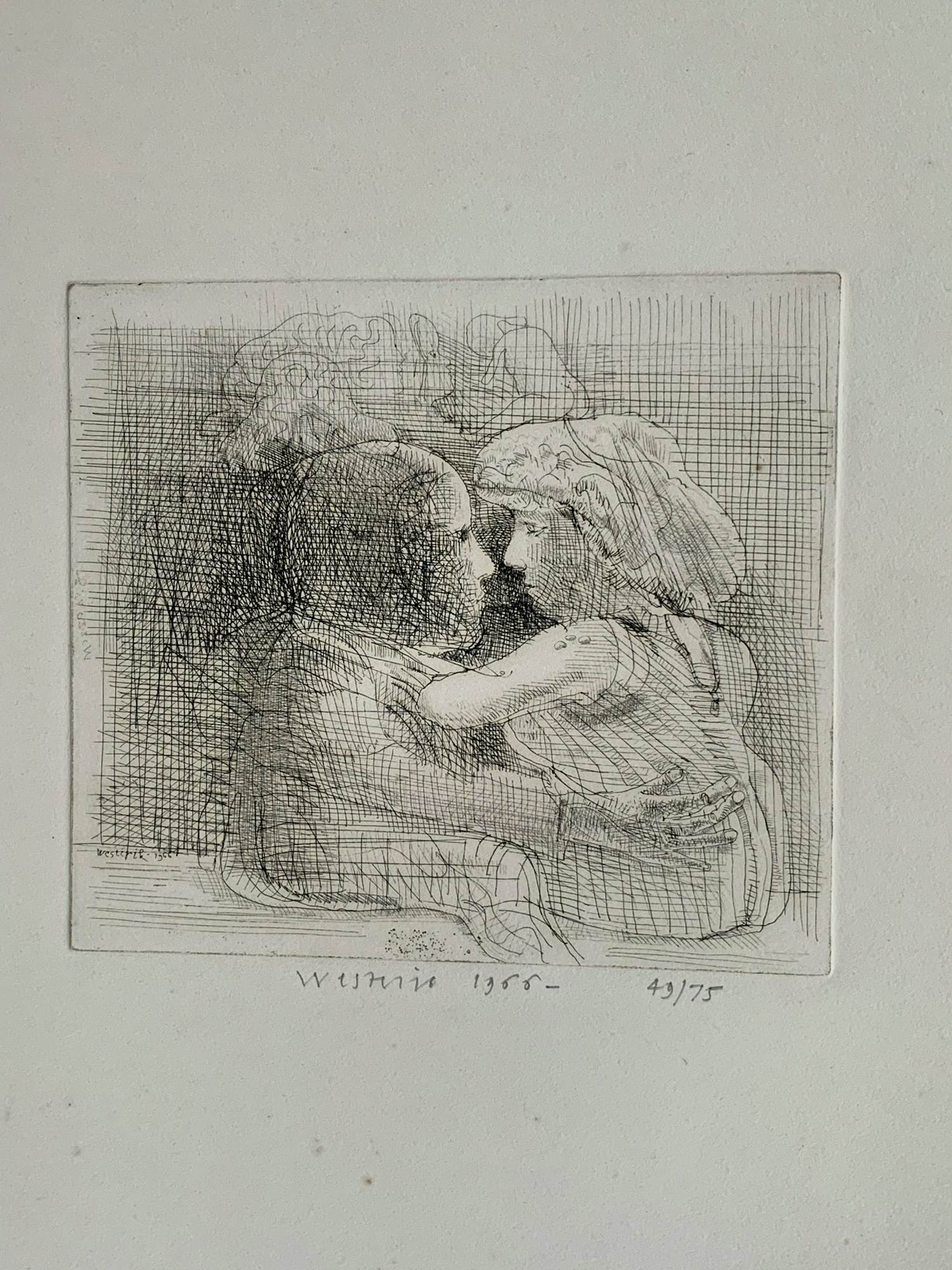 Co Westerik - Ets Het Paar 1966 verkocht voor € 190!