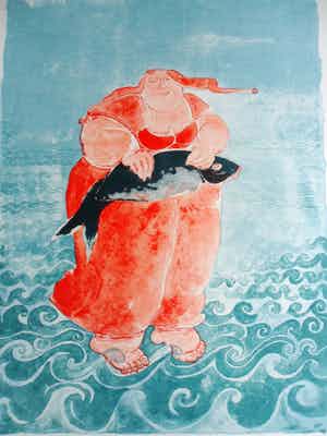 Ada Breedveld - Litho, Titel, Sea Woman verkocht voor € 50!