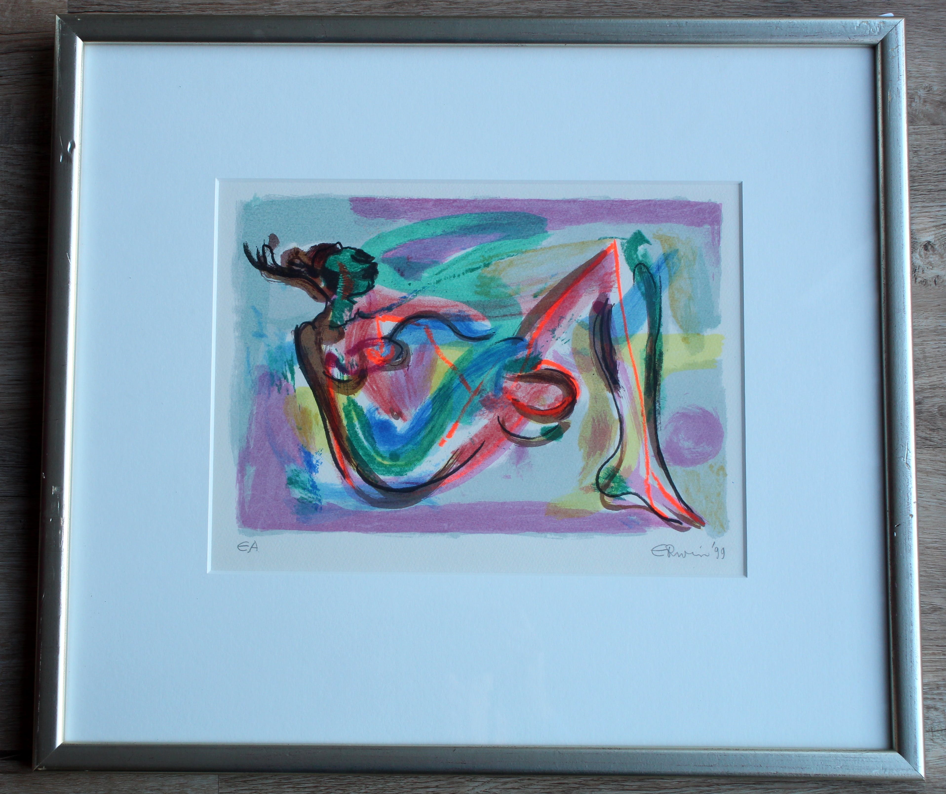 Erwin de Vries - ingelijste zeefdruk: vrouwelijk naakt - 1999 kopen? Bied vanaf 75!