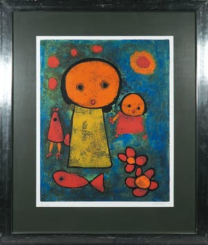 Giovanni Vetere - Zeefdruk, Zonder titel - Ingelijst (Groot) kopen? Bied vanaf 60!