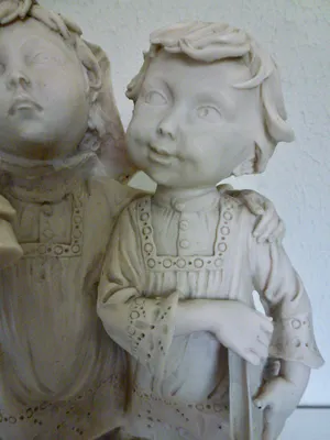 Real Fabbrica Capodimonte - Giuseppe Armani - Meisje wast hond (Washday) en 2 Misdienaren met parasol kopen? Bied vanaf 1!